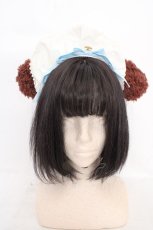 画像1: metamorphose / くまみみフリルカチューシャ  シロ×サックス×ブラウン O-26-05-10-5062-ME-AC-OW-OS (1)