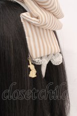 画像2: metamorphose / ストライプガーデンカチューシャ  ベージュ O-26-05-10-5063-ME-AC-OW-OS (2)
