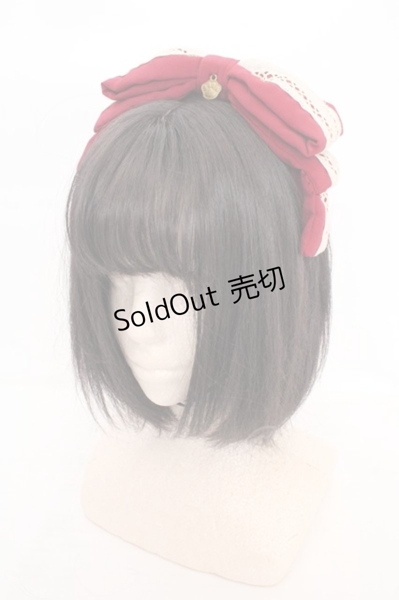 画像1: metamorphose / Brick houseあしあとリボンカチューシャ  ボルドー O-26-05-10-5064-ME-AC-OW-OS (1)