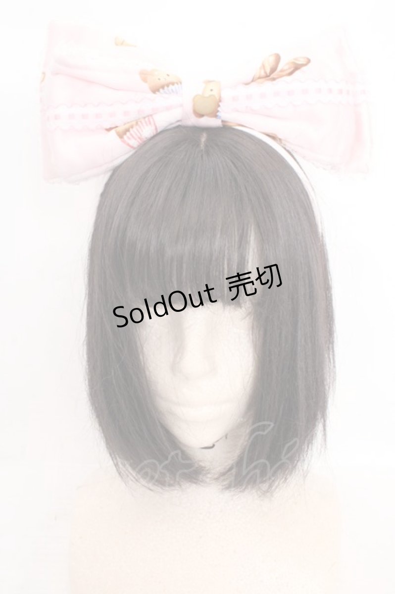 画像1: metamorphose / くまちゃんのBakery cafeリボンカチューシャ  ピンク O-26-05-10-5066-ME-AC-OW-OS (1)