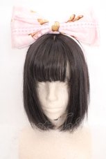 画像1: metamorphose / くまちゃんのBakery cafeリボンカチューシャ  ピンク O-26-05-10-5066-ME-AC-OW-OS (1)