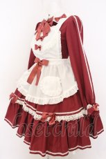 画像2: metamorphose / エルミールワンピース（バレッタ付）  えんじ O-26-05-10-5008-ME-OP-OW-OS (2)