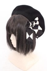 画像2: metamorphose / エッグアートリボンクリップ＆ベレー  クロ O-26-05-10-5070-ME-AC-OW-OS (2)
