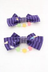 画像2: metamorphose / Sweet Shooting Star リボンヘアコーム  ファンタジーナイト O-26-05-10-5078-ME-AC-OW-OS (2)