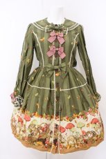 画像1: metamorphose / 森の小さな住人ワンピース  カーキグリーン O-26-05-10-5009-ME-OP-OW-OS (1)