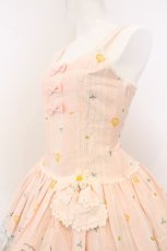 画像2: metamorphose / ピンクレモネードローウエストジャンパースカート  ピンク系 O-26-05-10-5010-ME-OP-OW-OS (2)