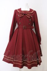 画像1: metamorphose / 長袖セーラーワンピース  えんじ O-26-05-10-5016-ME-OP-OW-OS (1)