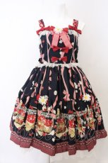 画像1: metamorphose / ことりとBerryバッスルジャンパースカート  ネイビー系 O-26-05-10-5017-ME-OP-OW-OS (1)
