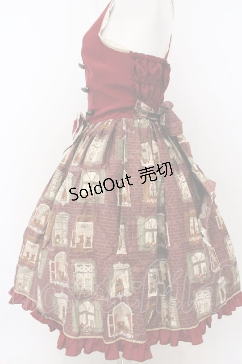 画像3: metamorphose / Brick house切替ジャンパースカート  ボルドー系 O-26-05-10-5018-ME-OP-OW-OS (3)