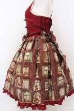 画像3: metamorphose / Brick house切替ジャンパースカート  ボルドー系 O-26-05-10-5018-ME-OP-OW-OS (3)