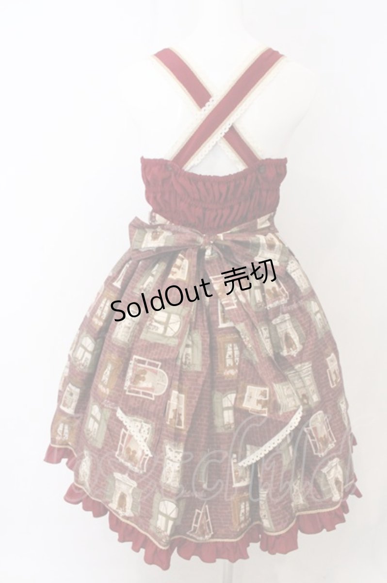 画像4: metamorphose / Brick house切替ジャンパースカート  ボルドー系 O-26-05-10-5018-ME-OP-OW-OS (4)