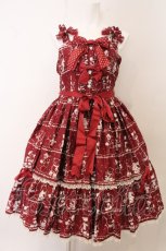 画像1: metamorphose / なかよしゆきあそびジャンパースカートセット  えんじ系 O-26-05-10-5020-ME-OP-OW-OS (1)