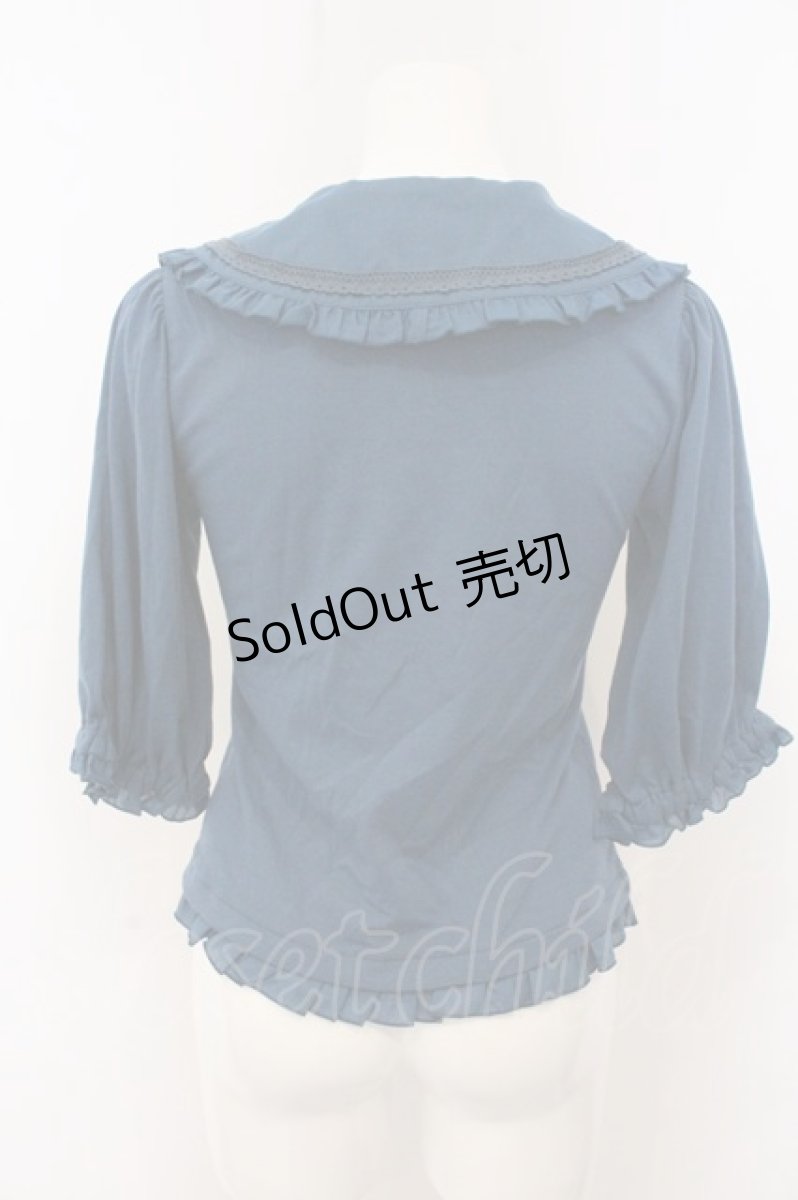 画像3: metamorphose / 丸襟リボンカットソー  コン O-26-05-10-5024-ME-TO-OW-ZH (3)
