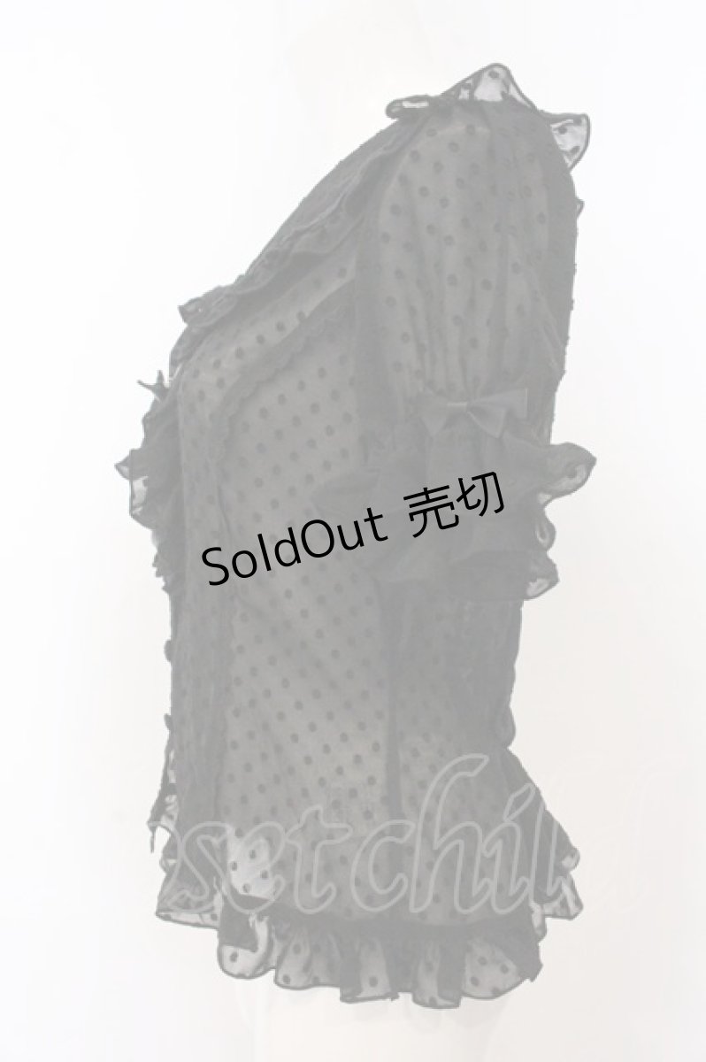 画像2: metamorphose / ドット半袖ブラウス  クロ O-26-05-10-5026-ME-BL-OW-OS (2)