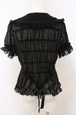 画像3: metamorphose / ドット半袖ブラウス  クロ O-26-05-10-5026-ME-BL-OW-OS (3)