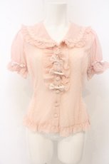 画像1: metamorphose / ドット半袖ブラウス  ピンク O-26-05-10-5027-ME-BL-OW-OS (1)