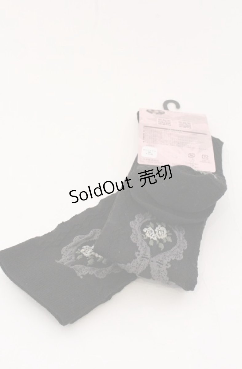 画像1: m petit by misako / ECAMOVKバラレース 23-25cm クロ O-26-05-10-027-LO-ZA-OW-OS (1)