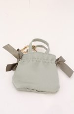 画像2: Maison de FLEUR / ミニダブルリボントートバッグチャーム  グリーン O-26-05-10-030-LO-ZA-OW-OS (2)