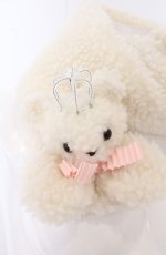 画像2: Angelic Pretty / クマちゃんマフラー  アイボリー O-26-05-10-003-AP-ZA-OW-OS (2)