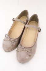 画像1: F&A / ストラップ付リボンバレエシューズ M ベージュ O-26-05-10-040-CA-SH-OW-OS (1)