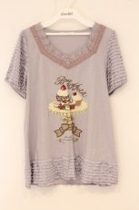 画像1: axes femme / カップケーキプリントチュニック  ラベンダー O-26-05-11-032-AX-TO-IG-OS (1)