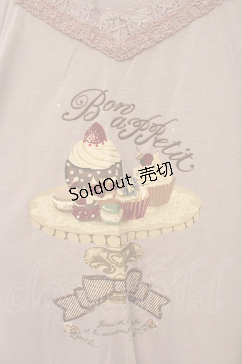 画像2: axes femme / カップケーキプリントチュニック  ラベンダー O-26-05-11-032-AX-TO-IG-OS (2)