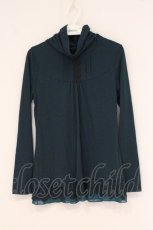 画像1: axes femme / シフォンフリルハイネックインナーカットソー M グリーン O-26-05-11-036-AX-TO-IG-OS (1)