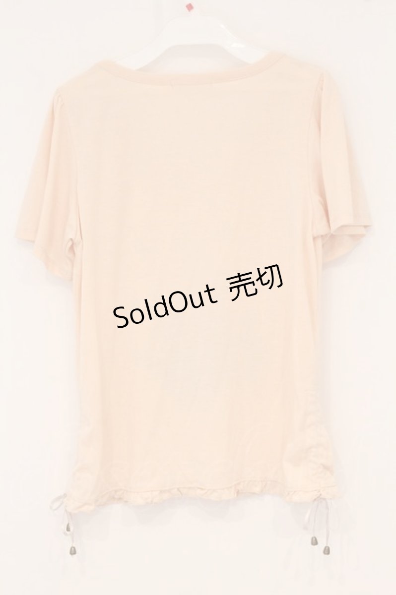 画像3: axes femme / サイドギャザープリントTシャツ  ピンク O-26-05-11-037-AX-TS-IG-OS (3)