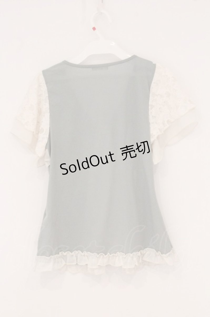 画像3: axes femme / リボンディテールプルオーバー  グリーン系 O-26-05-11-038-AX-TO-IG-OS (3)