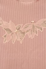画像2: axes femme / 刺繍リブカットPO M ピンク O-26-05-11-043-AX-TO-IG-OS (2)