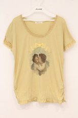 画像1: axes femme / 天使プリントTシャツ M イエロー O-26-05-11-044-AX-TS-IG-OS (1)