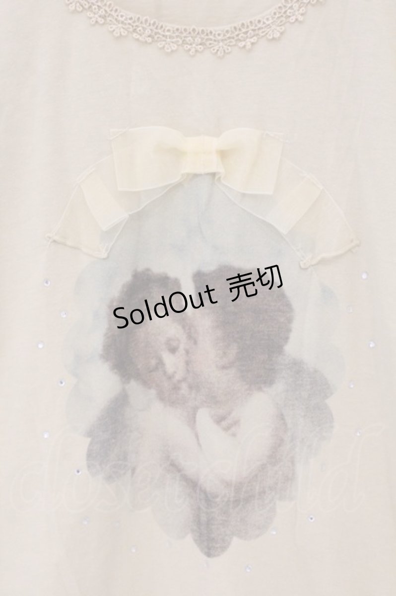 画像2: axes femme / 天使プリントTシャツ M イエロー O-26-05-11-044-AX-TS-IG-OS (2)