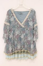 画像1: axes femme / 花がらチュニック  サックス O-26-05-11-046-AX-TO-IG-OS (1)