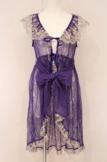 画像1: Vallee lys / Fishtail Lace Gilet  パープル O-26-05-11-051-GO-TO-OW-OS (1)
