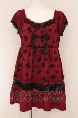 画像1: axes femme / フロッキーローズチュニック F ワイン O-26-05-11-052-AX-TO-OW-OS (1)