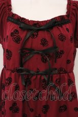 画像2: axes femme / フロッキーローズチュニック F ワイン O-26-05-11-052-AX-TO-OW-OS (2)