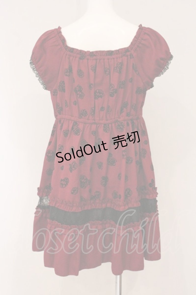 画像3: axes femme / フロッキーローズチュニック F ワイン O-26-05-11-052-AX-TO-OW-OS (3)