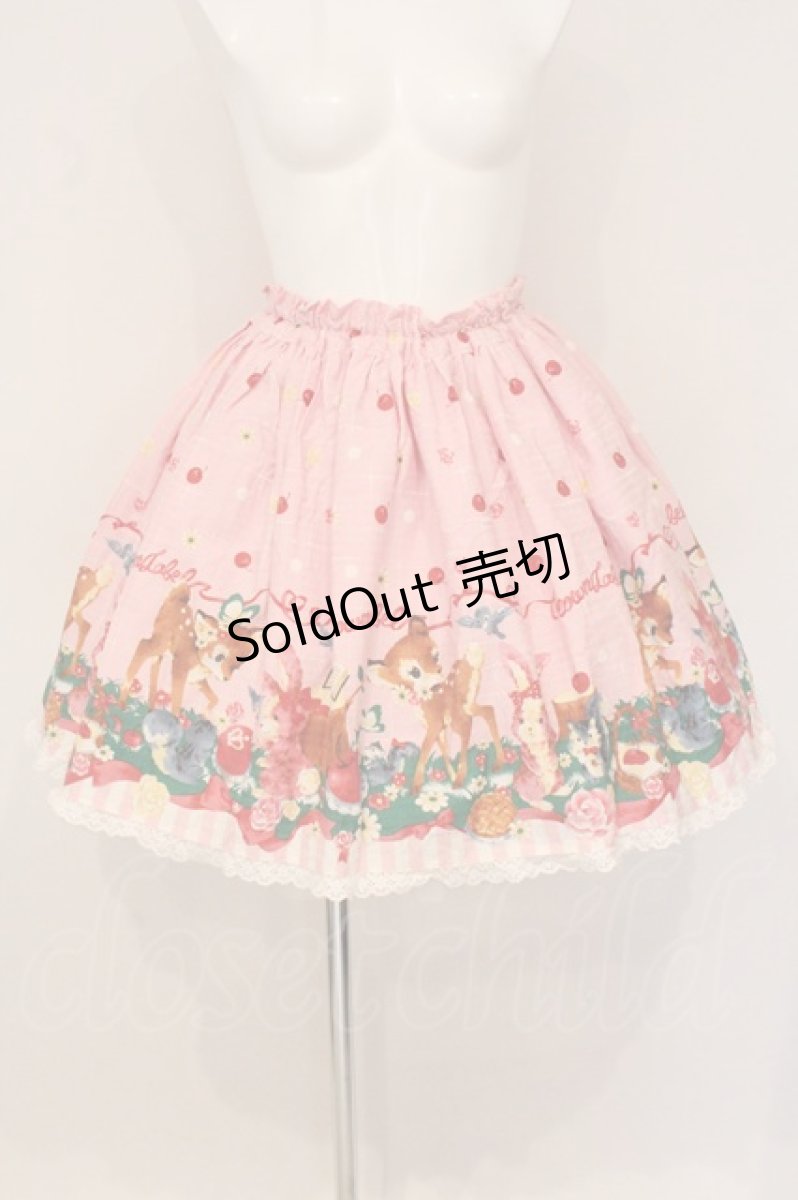 画像1: metamorphose / もりのおはなしスカート  ピンク O-26-05-11-056-ME-SK-OW-OS (1)