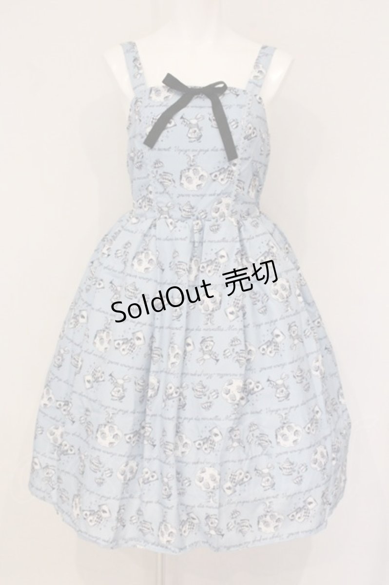 画像1: axes femme kawaii / アリス柄ワンピース M サックス O-26-05-11-061-AX-OP-IG-OS (1)