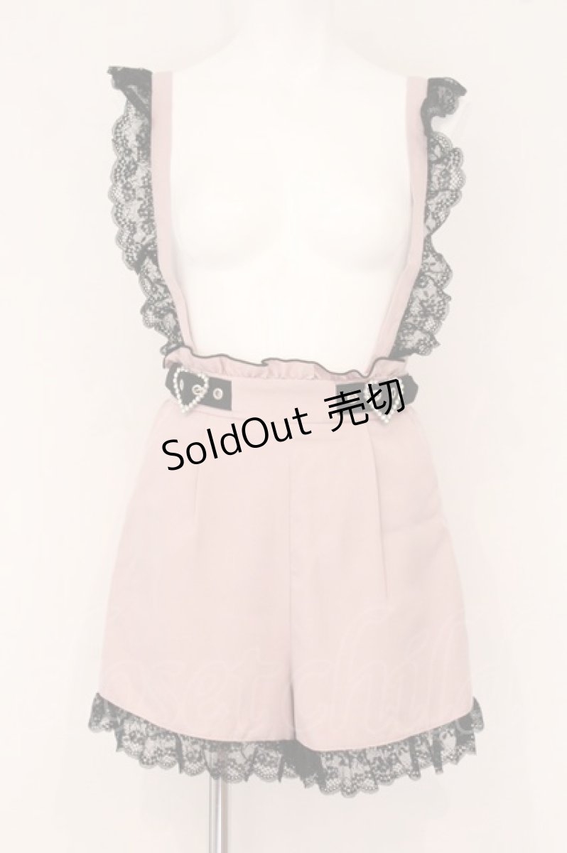 画像1: DearMyLove / キラキラハートショルダーレースショートパンツ S ピンク O-26-05-11-066-GO-PA-IG-OS (1)