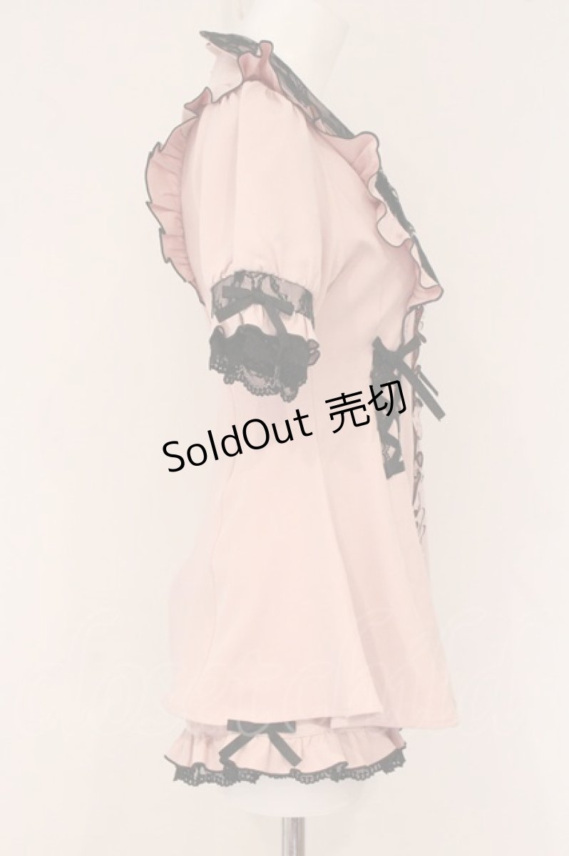 画像3: DearMyLove / レース重ねウエストレースアップフリルセットアップ S ピンク×クロ O-26-05-11-067-GO-OP-IG-OS (3)