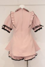 画像4: DearMyLove / レース重ねウエストレースアップフリルセットアップ S ピンク×クロ O-26-05-11-067-GO-OP-IG-OS (4)