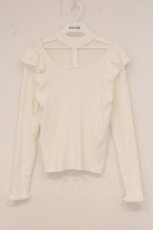 画像1: DearMyLove / 十字架リブチョーカーニットトップス M シロ O-26-05-11-071-GO-TO-IG-OS (1)