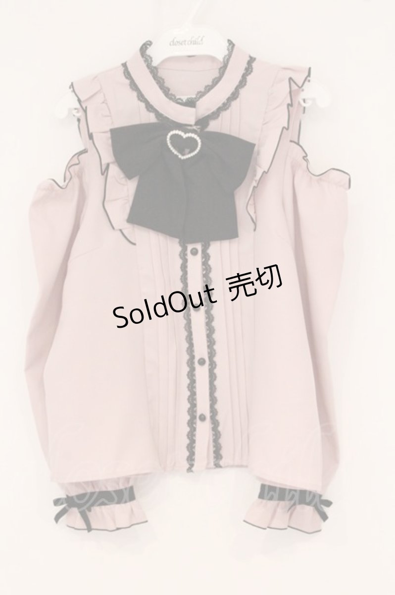 画像1: DearMyLove / 第五人格コラボ ハートバックルリボンオフショルブラウス M ピンク O-26-05-11-074-GO-BL-IG-OS (1)