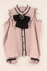 画像1: DearMyLove / 第五人格コラボ ハートバックルリボンオフショルブラウス M ピンク O-26-05-11-074-GO-BL-IG-OS (1)