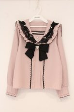 画像1: DearMyLove / ハートリボンたっぷりフリルセーラーブラウス M ピンク O-26-05-11-075-GO-BL-IG-OS (1)