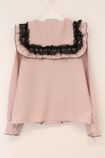画像3: DearMyLove / ハートリボンたっぷりフリルセーラーブラウス M ピンク O-26-05-11-075-GO-BL-IG-OS (3)