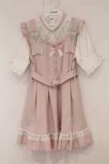 画像1: DearMyLove / ハートチョーカーベルトレースワンピース M ピンク×シロ O-26-05-11-078-GO-OP-IG-OS (1)