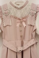 画像2: DearMyLove / ハートチョーカーベルトレースワンピース M ピンク×シロ O-26-05-11-078-GO-OP-IG-OS (2)
