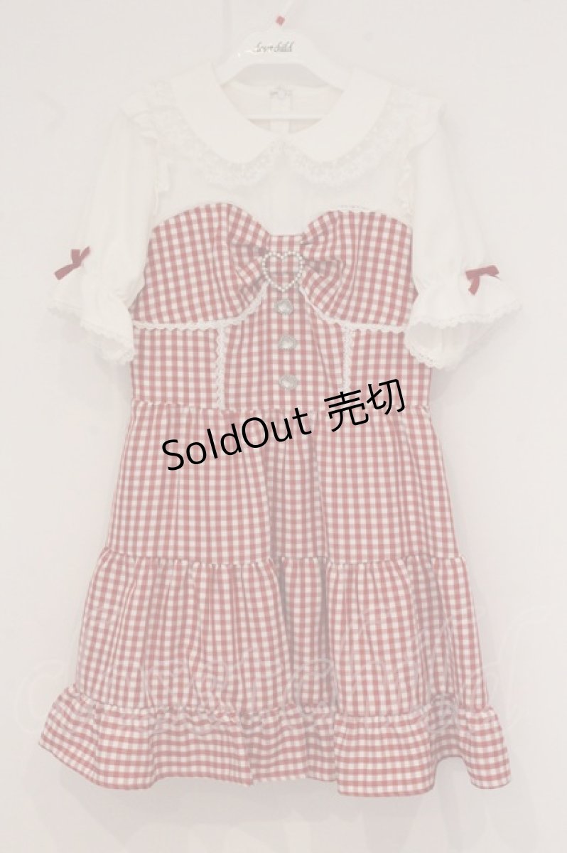画像1: DearMyLove / 丸襟ビスチェティアードワンピース M アカ×シロ O-26-05-11-079-GO-OP-IG-OS (1)